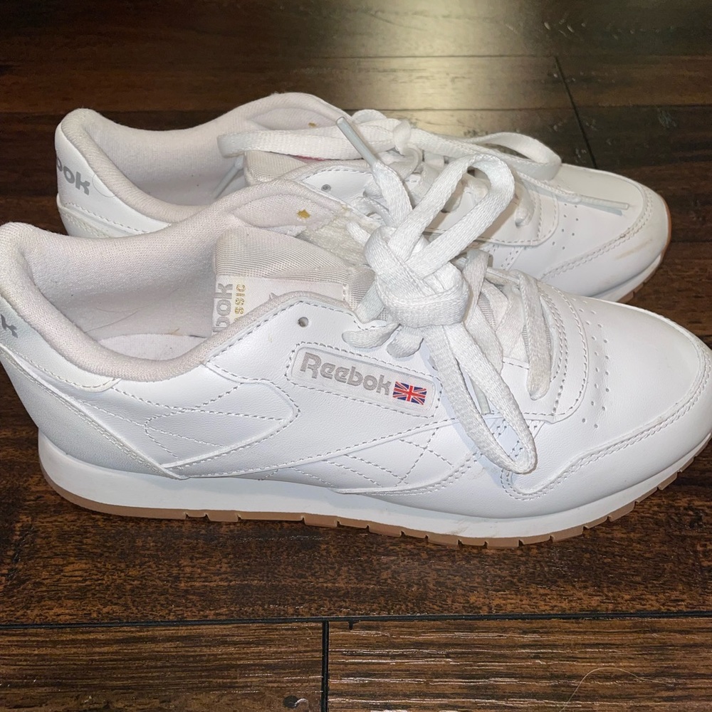 White Reebok Classic Leather Sneaker